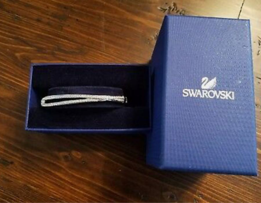 Bratara Swarovski, rhodium plated , ovala, 20 cm