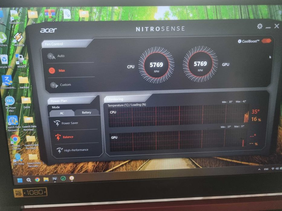 Laptop acer nitro gaming amd ryzen