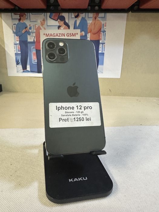 Iphone 12 pro / 128 gb / 100% baterie / folie sticla cadou