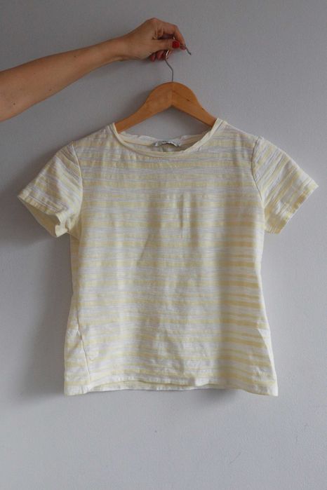Tricou galben pai in dungi - Mango