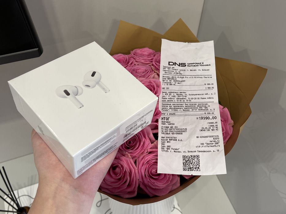 AirPods Pro оригинал, запечатанные с чеком