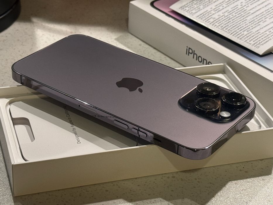 iPhone 14 Pro Max 128GB Deep Purple – Перфектен, 100% Батерия!