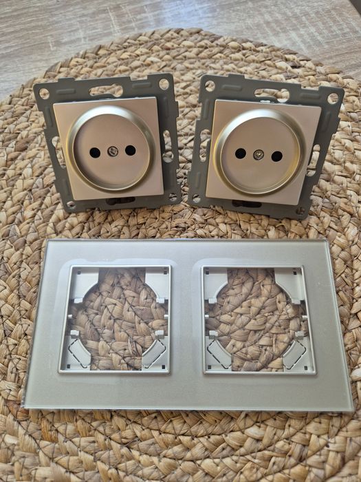 Двойные розетки (золото)