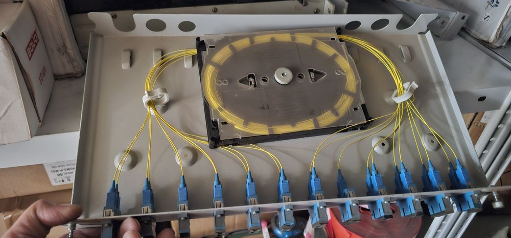 Оптический кросс 19" 1U 12 портов SC/UPC