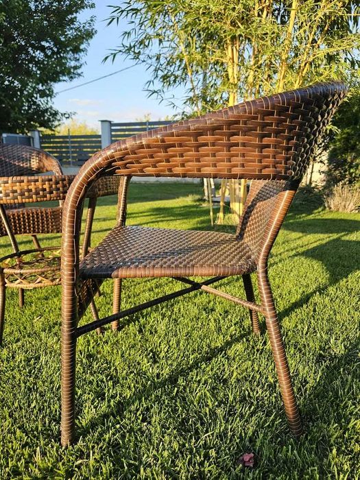 НЕМСКИ Ратанов Градински Стол – Стил И Комфорт + ЛЕД ФЕНЕР