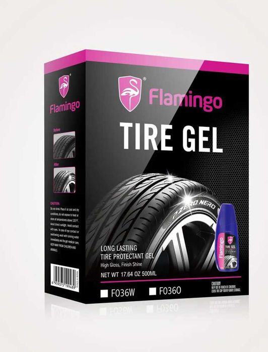 Силиконов защитен Гел за гуми Flamingo + 2 гъбички (500 ml)
