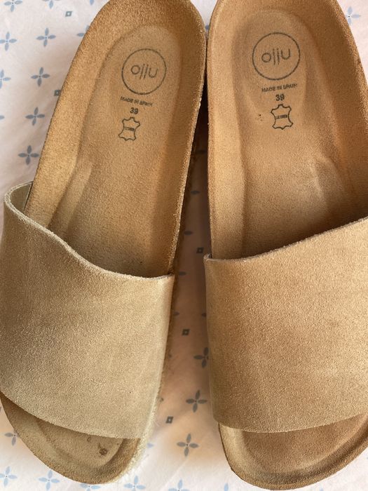 Дамски чехли - естествена кожа