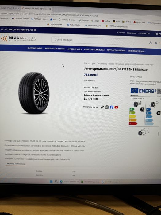Anvelope vara Michelin 175/60 R18