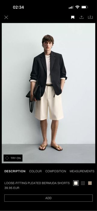 Шорты ZARA со стрелками