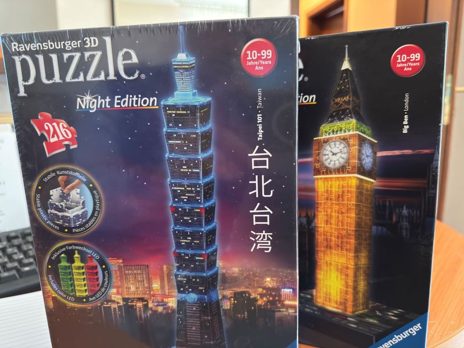 Чисто нов 3D пъзел Ravensburger светещата кула в Taipei