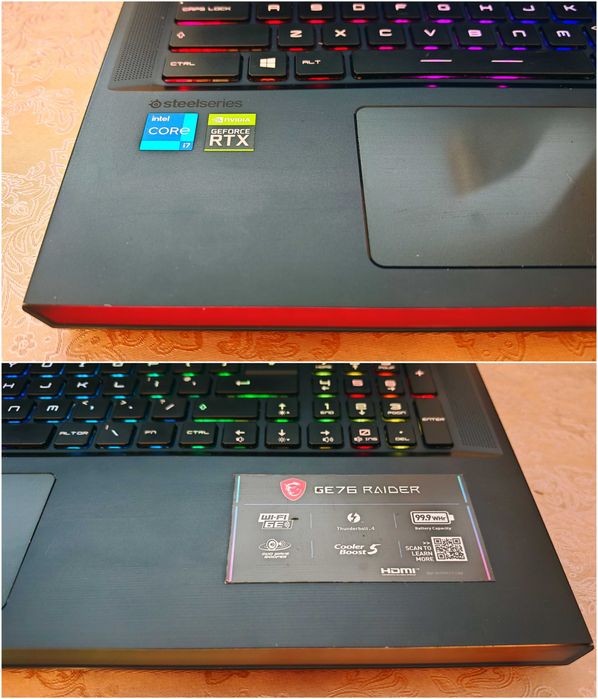 RTX 3070 8GB/Core i7-11800H/16GB RAM/1TB SSD/17.3 240Hz/ MSI Raider 76