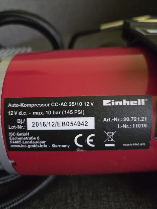 Mini Compresor Auto Einhell