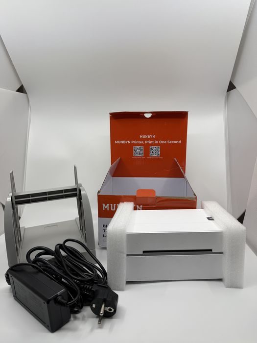 Imprimantă termică MUNBYN Bluetooth pentru AWB-uri și etichete + suport inclus