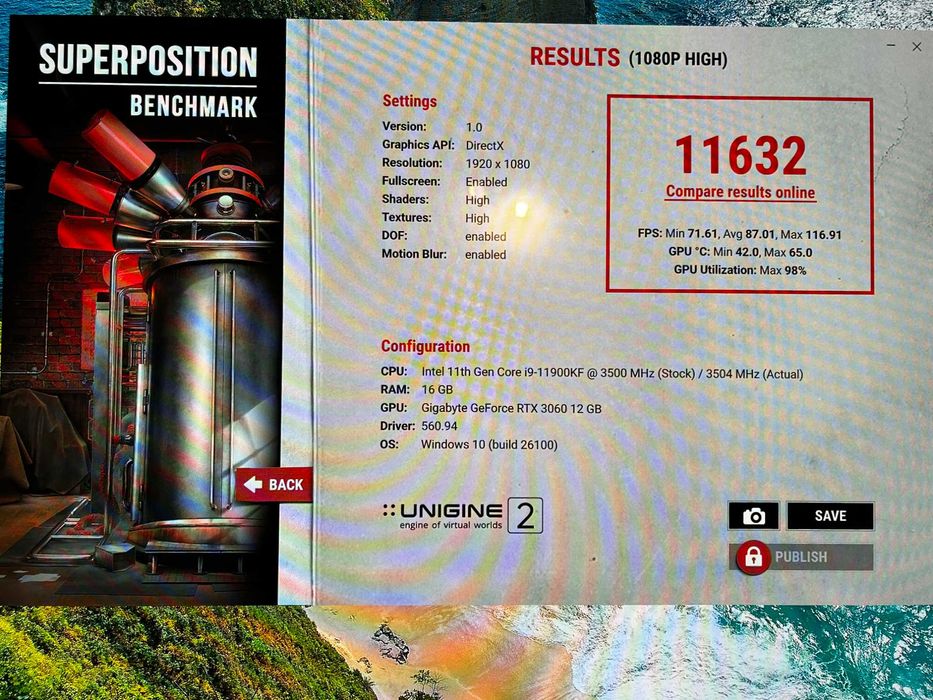 Геймърски i9 11900Kf/RTX 3060 12gb/16gb рам/Nvme 1,5tb/NZXT Top RGB