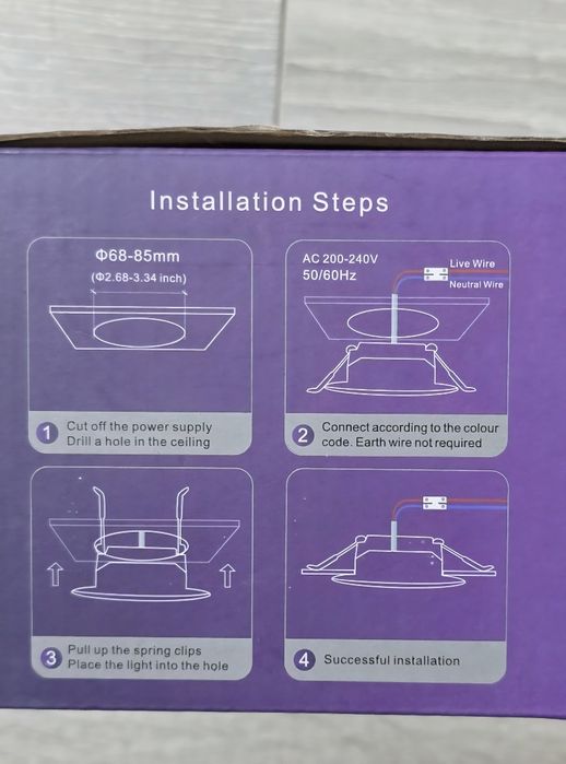 Spoturi LED inteligente DUSKTEC noi, RGB, control Alexa, set 4 bucăți