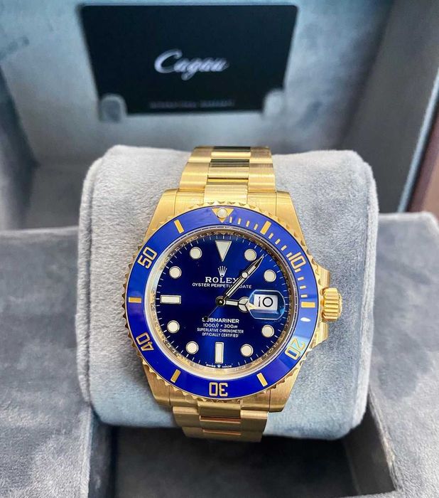 Rolex Submariner златисто/синьо