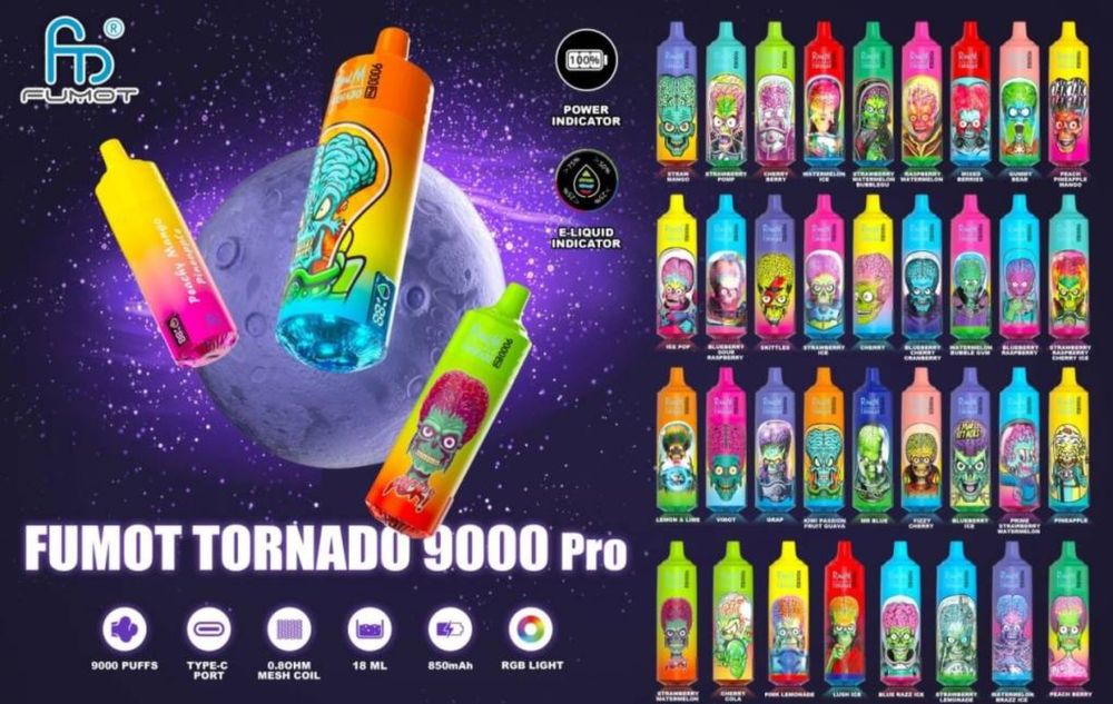 Vape Tornado 9000 Puffs pachet 3 bucati