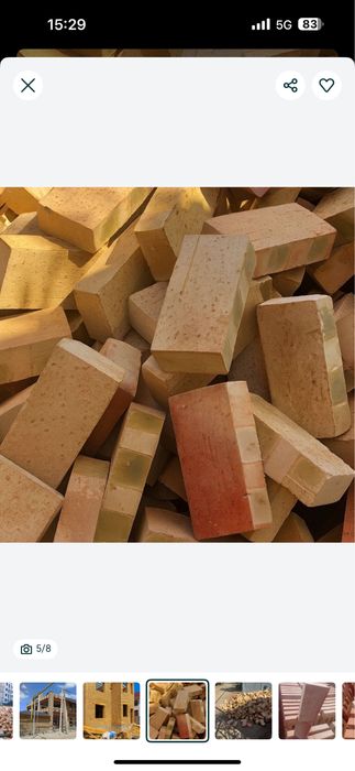 Красный жженый кирпич