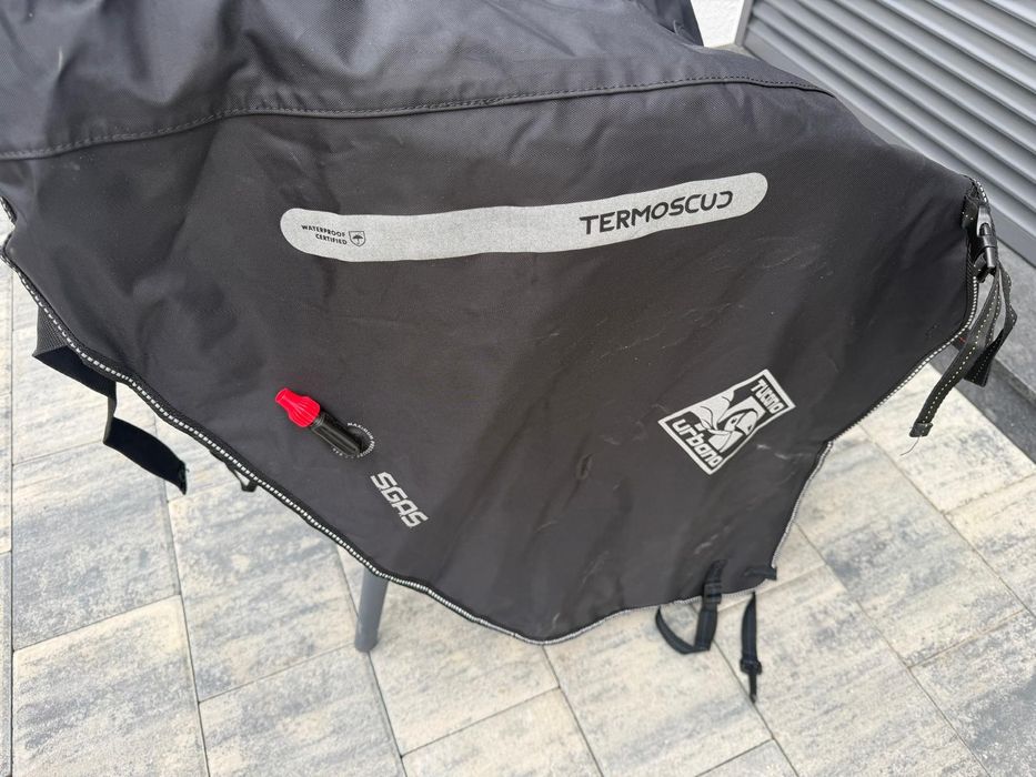 Husa moto originala de picioare TERMOSCUD® cu blăniță scuter, motocicleta (ca nouă)