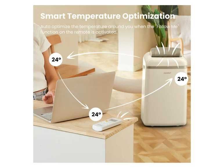 Мобилен климатик »Smart Cool 12000 Plus«, за помещения до 43 м²