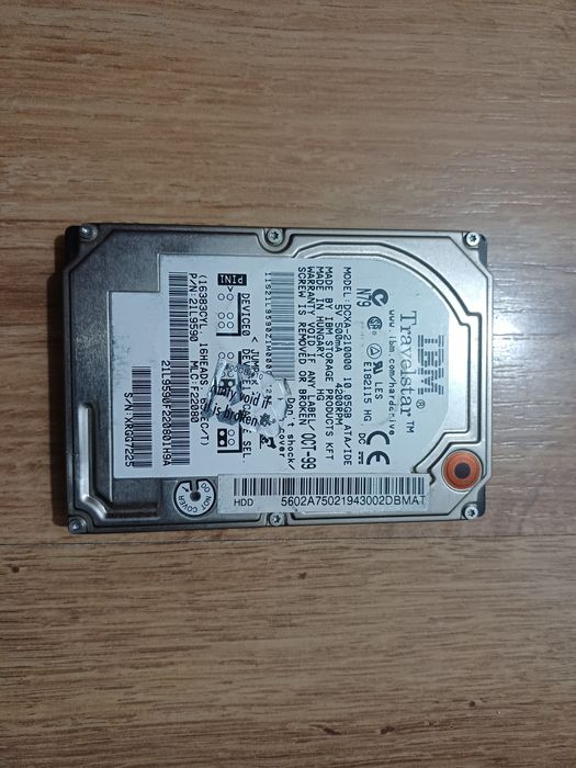 Hard IDE DCXA-210000, PN 25L2735, MLC F41944, IBM 10GB IDE 2.5 Hard Dr