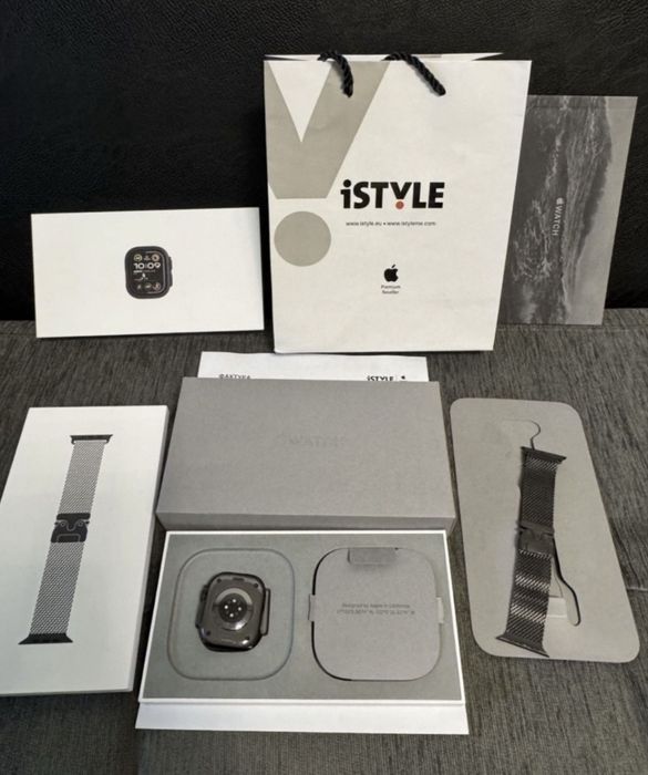 Apple watch Ultra 2 iStyle Гаранция 2г Black Titanium MILANESE TML