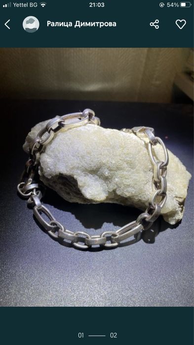 Сребърни обеци нови и мъжки сребърен ланец