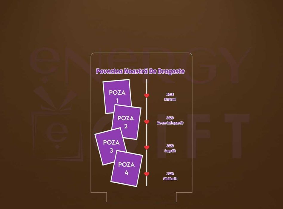 Lampa Led Personalizata – Povestea Noastră