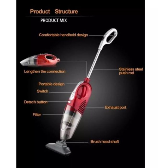 Безжична, безкабелна прахосмукачка, Безшумна, 4 в 1 технология