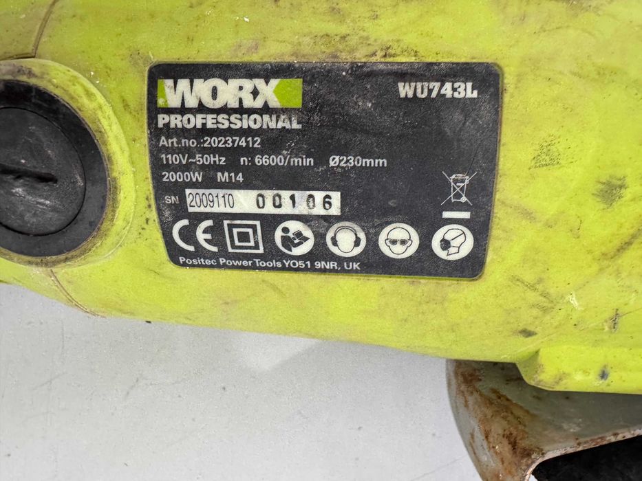 Ъглошлайф - Worx, B/D 1800-2000W / 110V / 230mm