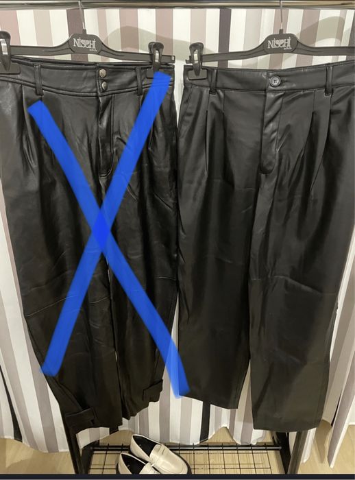 Кожени панталони Зара, Манго