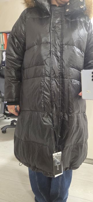 Ново зимно яке/шуба/естествен косъм и гъши пух