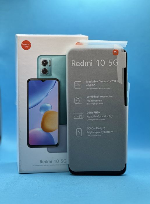 НОВ!!! Xiaomi Redmi 10 5G, 4GB, 64GB, Aurora Green
