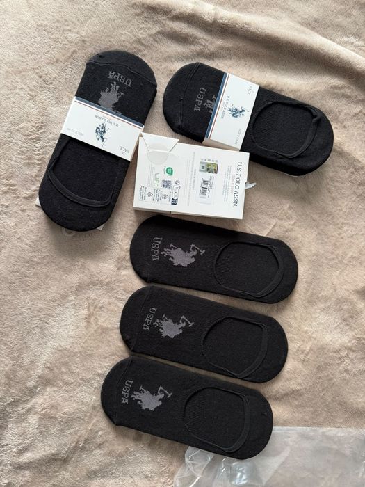 US Polo Assn set 9 perechi sosete bărbătești culoare negru mărimea 43-46 noi originale