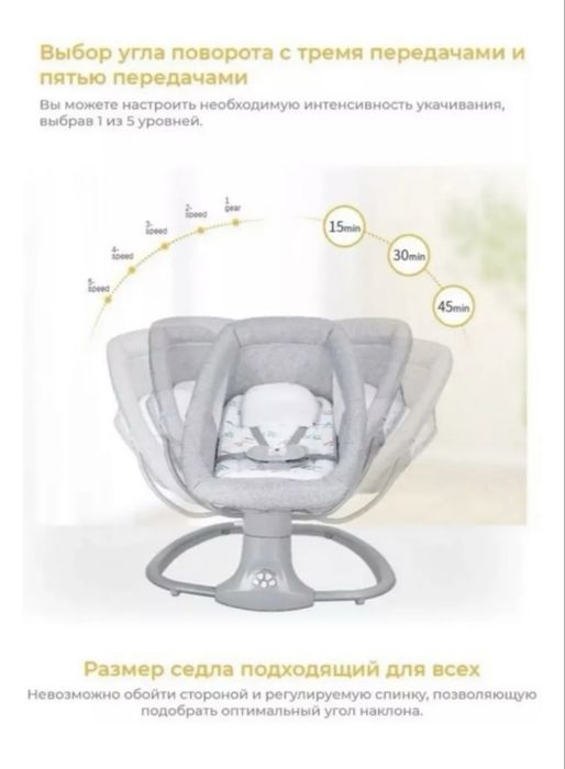 Детский шезлонг-качалка Mastela 5-в-1