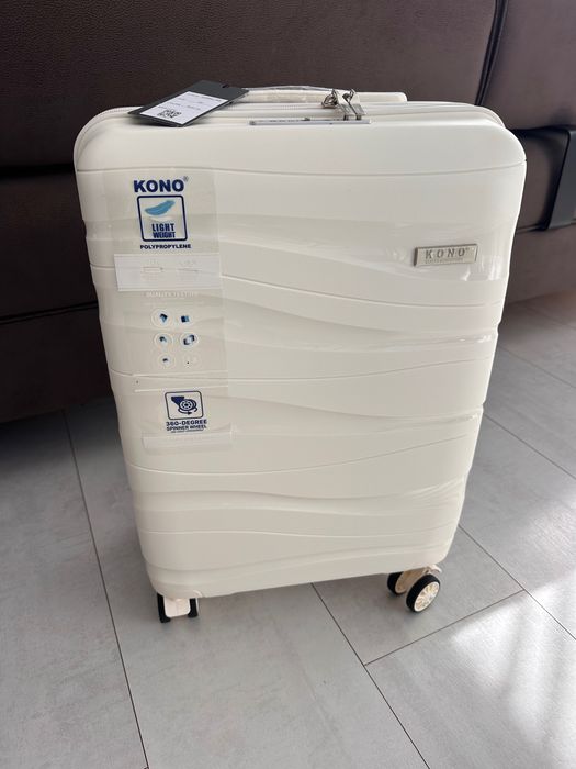 Troller de cabina Kono 20” White 55cm 42l TSA Nou