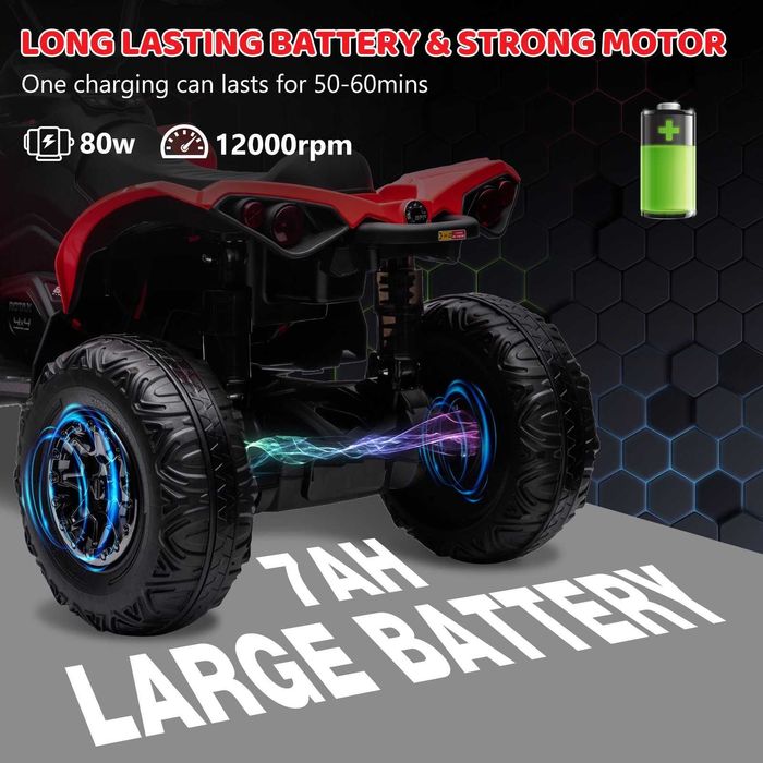 Акумулаторен бъги Can-Am 4x4,24v батерия, с меки гуми , Металик боя