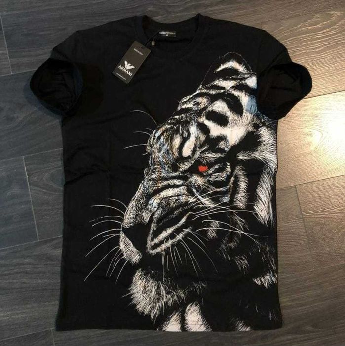 Тениска Armani The Tiger - Черна/Бяла
