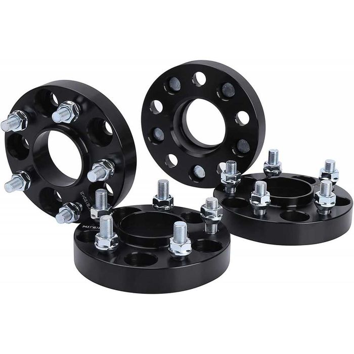 Flanse distantiere Dacia Duster 30mm 5x114.3 M12x1,5CB 66,1 cu inel de centrare culoare negru