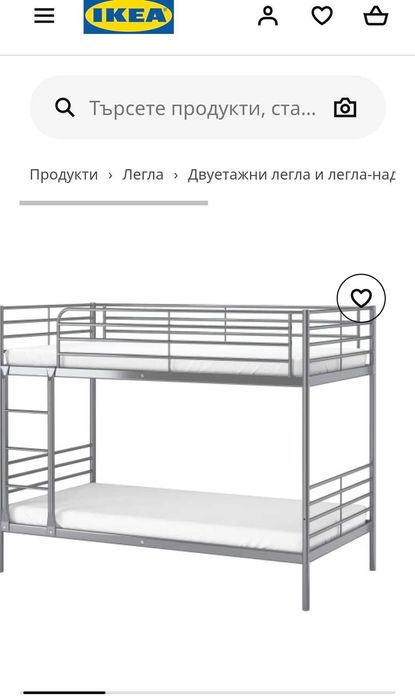 Двуетажно детско легло ИКЕА Svärta