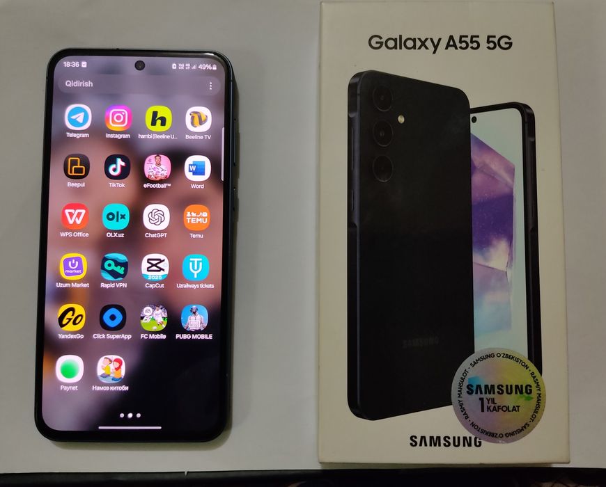 SAMSUNG A55 5G hali yangi ideal