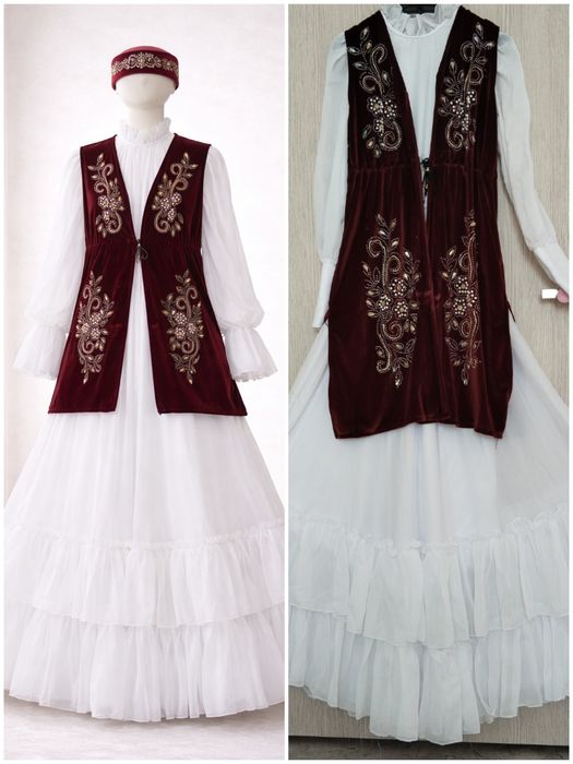 Қазақша көйлек тақиясымен. Женский