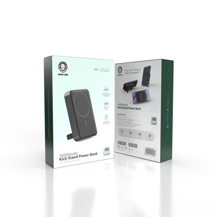 Green Lion Kick Stand Power Bank with Magsafe Charging 10000mAh PD 20W