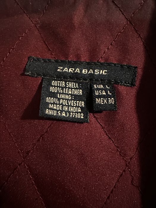 Яке Zara от естествена кожа