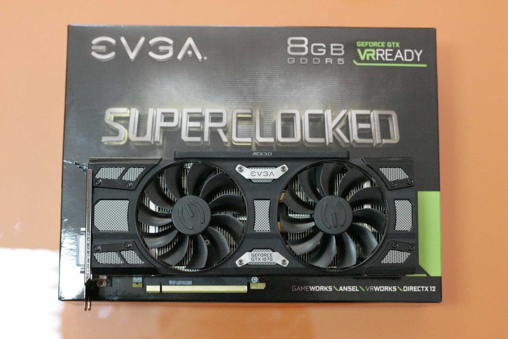 Видеокарта EVGA 1070, GEFORCE GTX 1070, 8GB, Superclocked, като нова