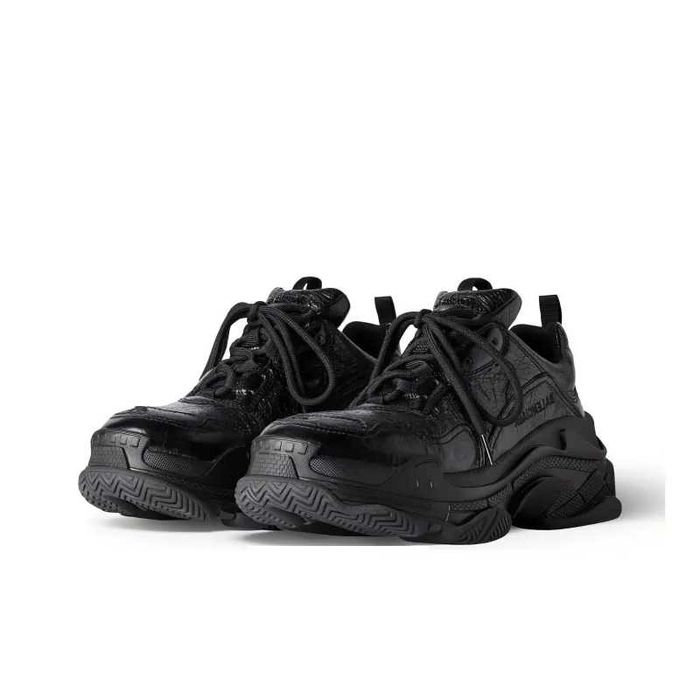 Мъжки маратонки Balenciaga Triple S черни кожени 167