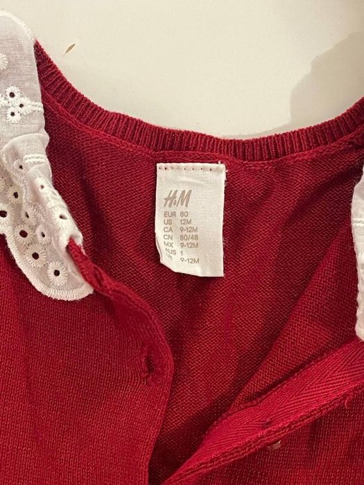 Коледна червена рокличка за момиченце• H&M • 9–12 месеца