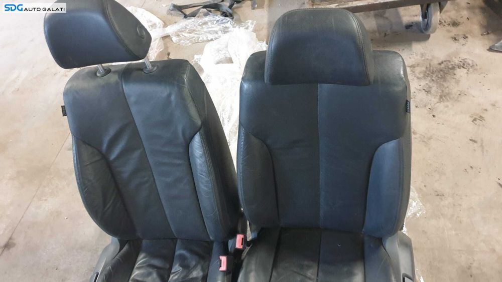 Interior Piele Neagra Scaune Fata Stanga Dreapta Bancheta Sezut cu Spatar Volkswagen Passat B6 2005 - 2010