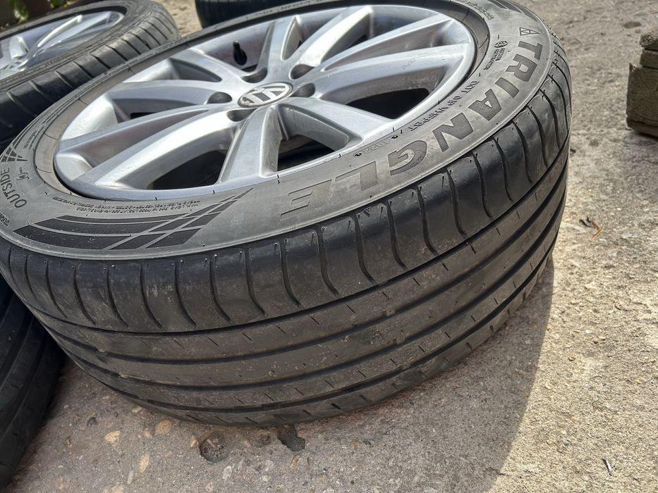 Set 4 jante originale VW R17 + anvelope  225/50 R17