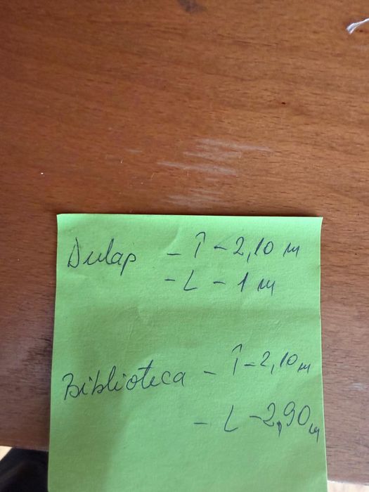 Mobila din lemn masiv, dulap haine + biblioteca cu vitrina